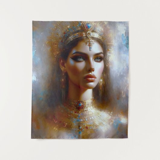 Kleopatra Porträt in Goldener Majestät Wandkleed (Voorkant)