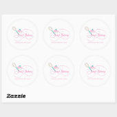 Klep Cupcakes Wervel Thuisbakkery Ronde Sticker (Vel)