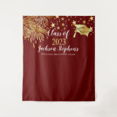 Klep Fireworks Graduation Cap - Tassel Class of 20 Wandkleed (Voorkant)