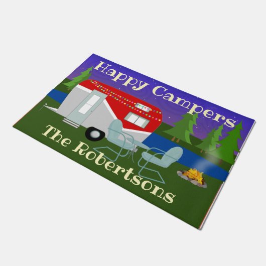 Klep van camper voor retro deurmat (Schuin)