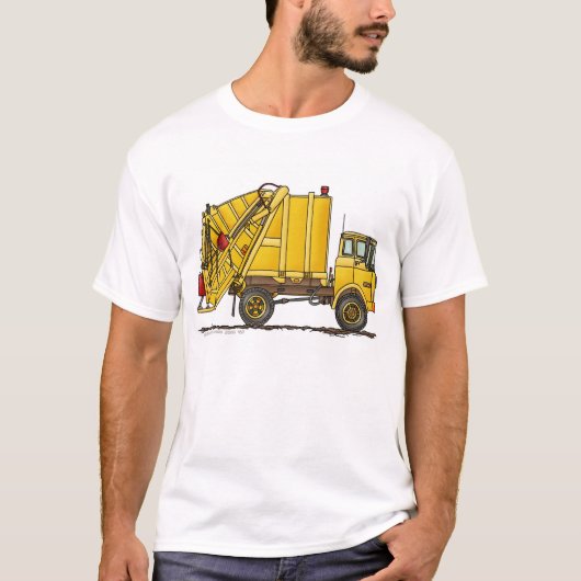 Klep vuilniswagen achterkant lade t-shirt (Voorkant)