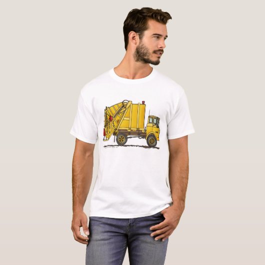 Klep vuilniswagen achterkant lade t-shirt (Voorkant volledig)