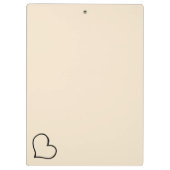 Klepbord met hart en naam script aangepast cadeau klembord (Achterkant)