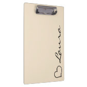 Klepbord met hart en naam script aangepast cadeau klembord (Rechts)