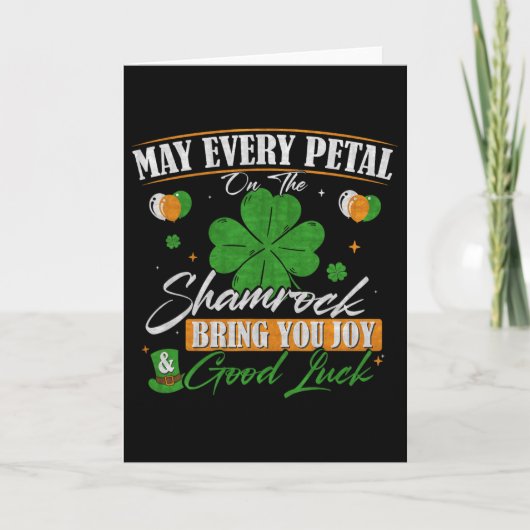 Klepelblad Gelukkige St. Patrick's Dag Kaart (Voorkant)
