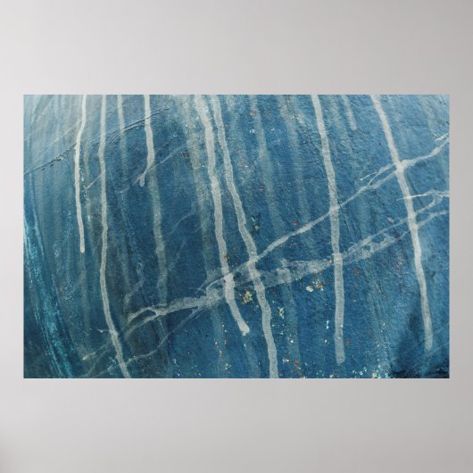 Klepfoto van blauwe wandverf poster (Voorkant)