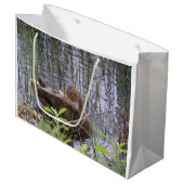 Klepfoto van een eend groot cadeauzakje (Voorkant Gekanteld)