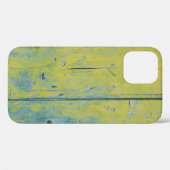 Klepfoto van geel en blauwgroen houten bord Case-Mate iPhone case (Achterkant (horizontaal))