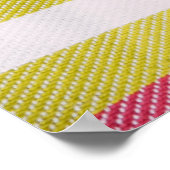 Klepfoto van gesneden watermeloenen op doek poster (Hoek)