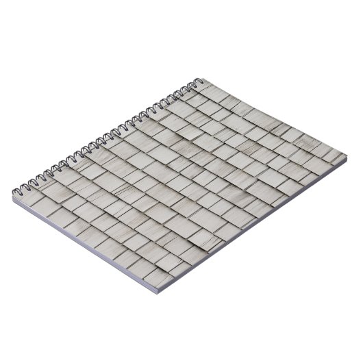 Klepfoto van grijze dakgordels notitieboek (Linkerzijde)