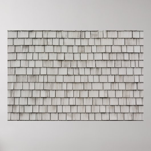 Klepfoto van grijze dakgordels poster (Voorkant)