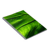 Klepfoto van groen blad notitieboek (Rechterzijde)