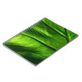 Klepfoto van groen blad notitieboek (Linkerzijde)