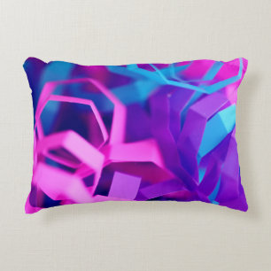 Klepfoto van paarse en roze decors accent kussen