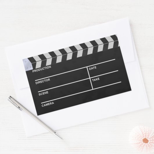 klepplankbioscoop rechthoekige sticker (Envelop)