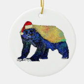 Klere Santa Honingdas Psychedelisch Keramisch Ornament (Voorkant)