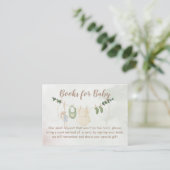 Kleren aan een lijn boho baby shower boek verzoek informatiekaartje (Staand voorkant)