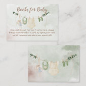 Kleren aan een lijn boho baby shower boek verzoek informatiekaartje (Voorkant / Achterkant)