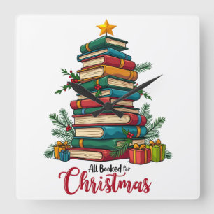 Kleren Cadeau Allemaal Geboekt Voor Kerstmis Vierkante Klok