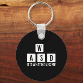 Kleren Computer Videospel Geeks Wasd Het Is Wat Be Sleutelhanger (Voorkant)