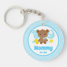 Kleren voor blauwe teddybeer baby shower toekomsti