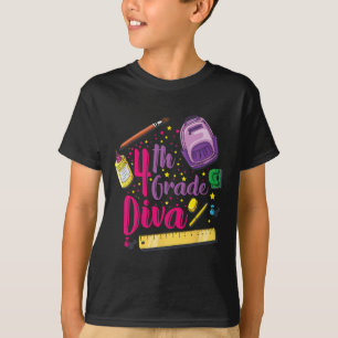 Kleren voor meisjes in de 4e klas diva eerste scho t-shirt