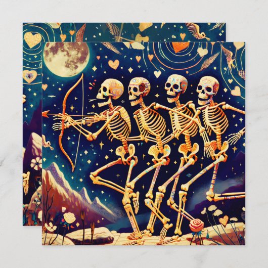 Klerenkast Koppel Valentijnsdag Kussen Feestdagenkaart (Voorkant / Achterkant)