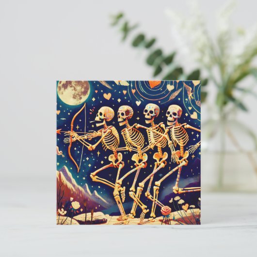 Klerenkast Koppel Valentijnsdag Kussen Feestdagenkaart (Staand voorkant)