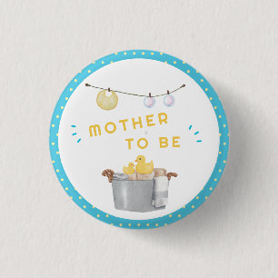 Klerenlijn Rubber Eendje Baby Shower Voor Moeder W Ronde Button 3,2 Cm
