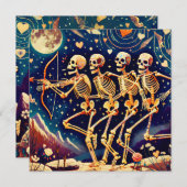 Klerenskelet Valentijnsdag Kussen Feestdagenkaart (Voorkant / Achterkant)