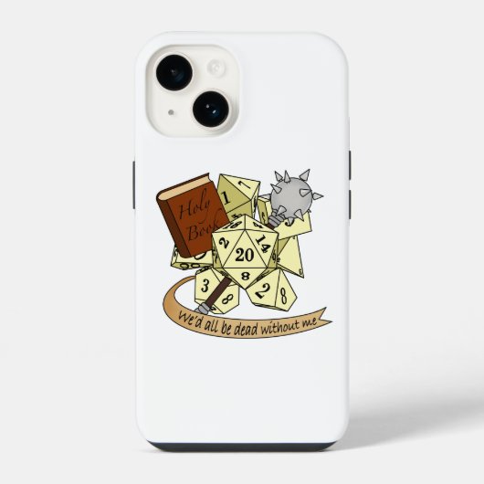Klerik Dobbelsteen Ontwerp iPhone Hoesje (Achterkant)