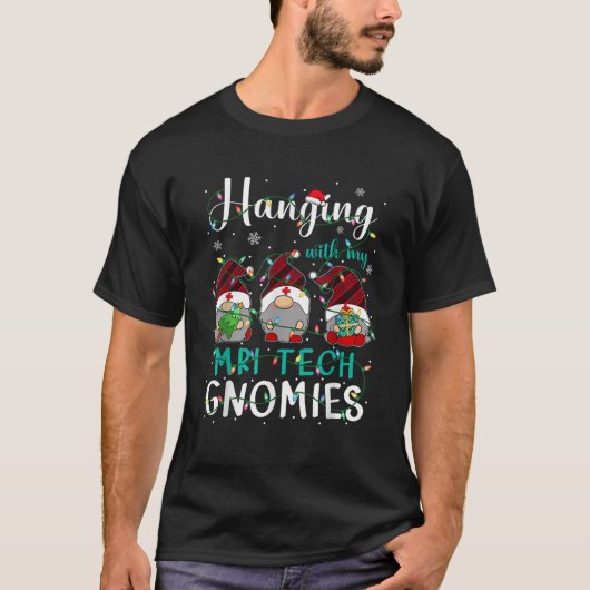 Kletsen met mijn MRI-tech Gnomies Drie Kabouters K T-shirt (Voorkant)