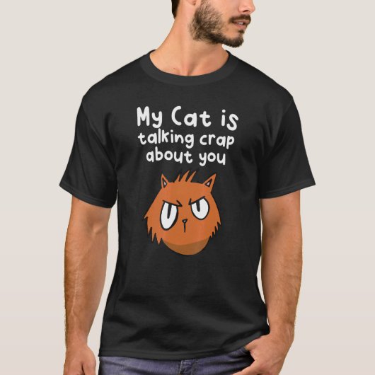 Kletsende kat t-shirt (Voorkant)