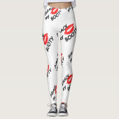 Kleun mijn lach, kinky design met rode lippen leggings (Voorkant)