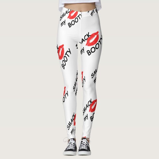 Kleun mijn lach, kinky design met rode lippen leggings (Voorkant)