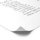 Kleur 12 tafel bruiloft zitplaatsenkaart in Sage-l Poster (Hoek)