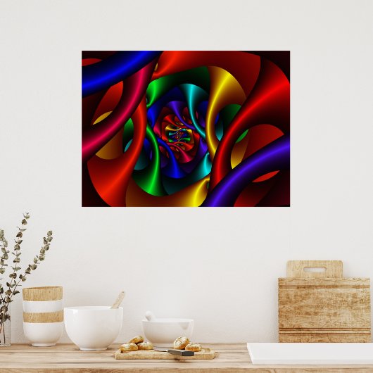 Kleur 2 Abstracte kunst Poster (Keuken)