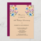 Kleur 50ste verjaardag bruiloft kaart (Voorkant / Achterkant)