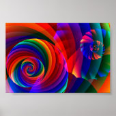 Kleur 7 Cool Modern Abstract Fractal Art Poster (Voorkant)