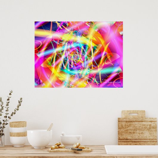 Kleur 9 Abstracte kunst Poster (Keuken)