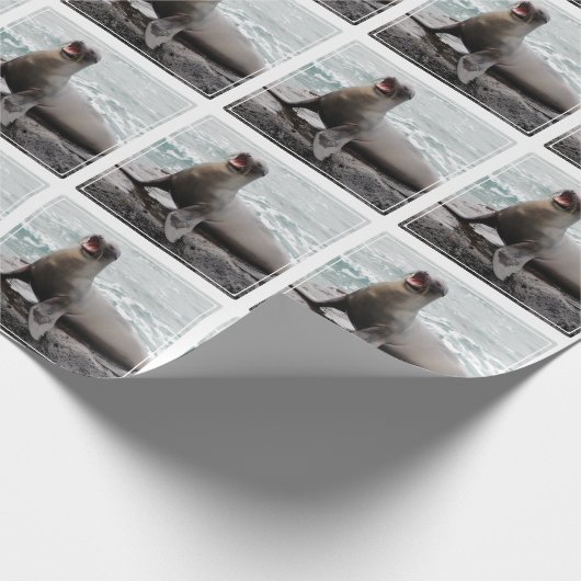 Kleur Aangepaste achtergrond verzegelen Cadeaupapier (Hoek)