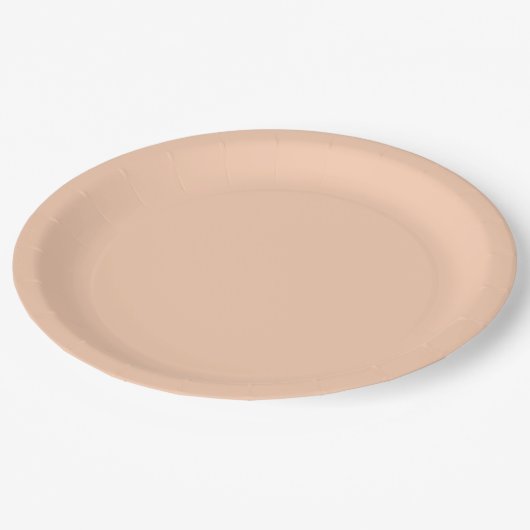 kleur abrikoos papieren bordje (Gekanteld)