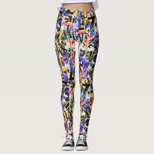 kleur abstract avantaculair leggings (Voorkant)