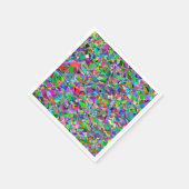 Kleur Abstract Glas in lood Patroon Servetten (Hoek)