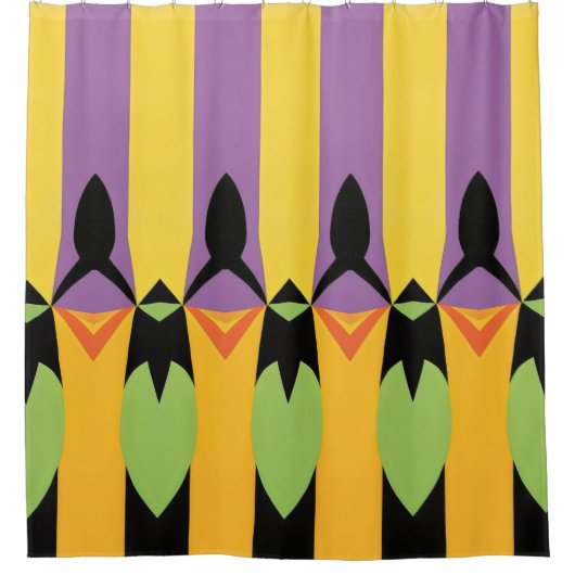 Kleur Abstract patroon vet Douchegordijn (Voorkant)