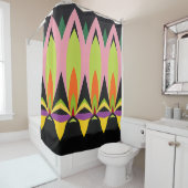 Kleur Abstract patroon vet Douchegordijn (In situ)