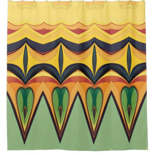 Kleur Abstract patroon vet Douchegordijn (Voorkant)