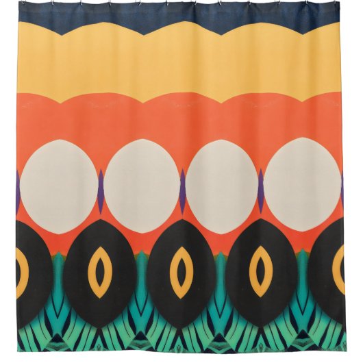 Kleur Abstract patroon vet Douchegordijn (Voorkant)