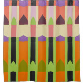 Kleur Abstract patroon vet Douchegordijn (Voorkant)