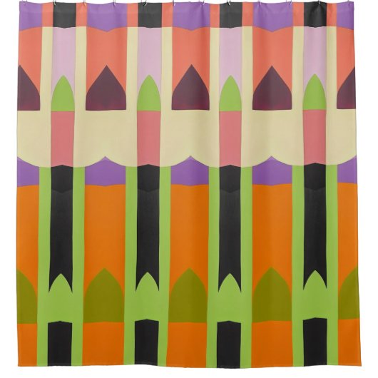 Kleur Abstract patroon vet Douchegordijn (Voorkant)